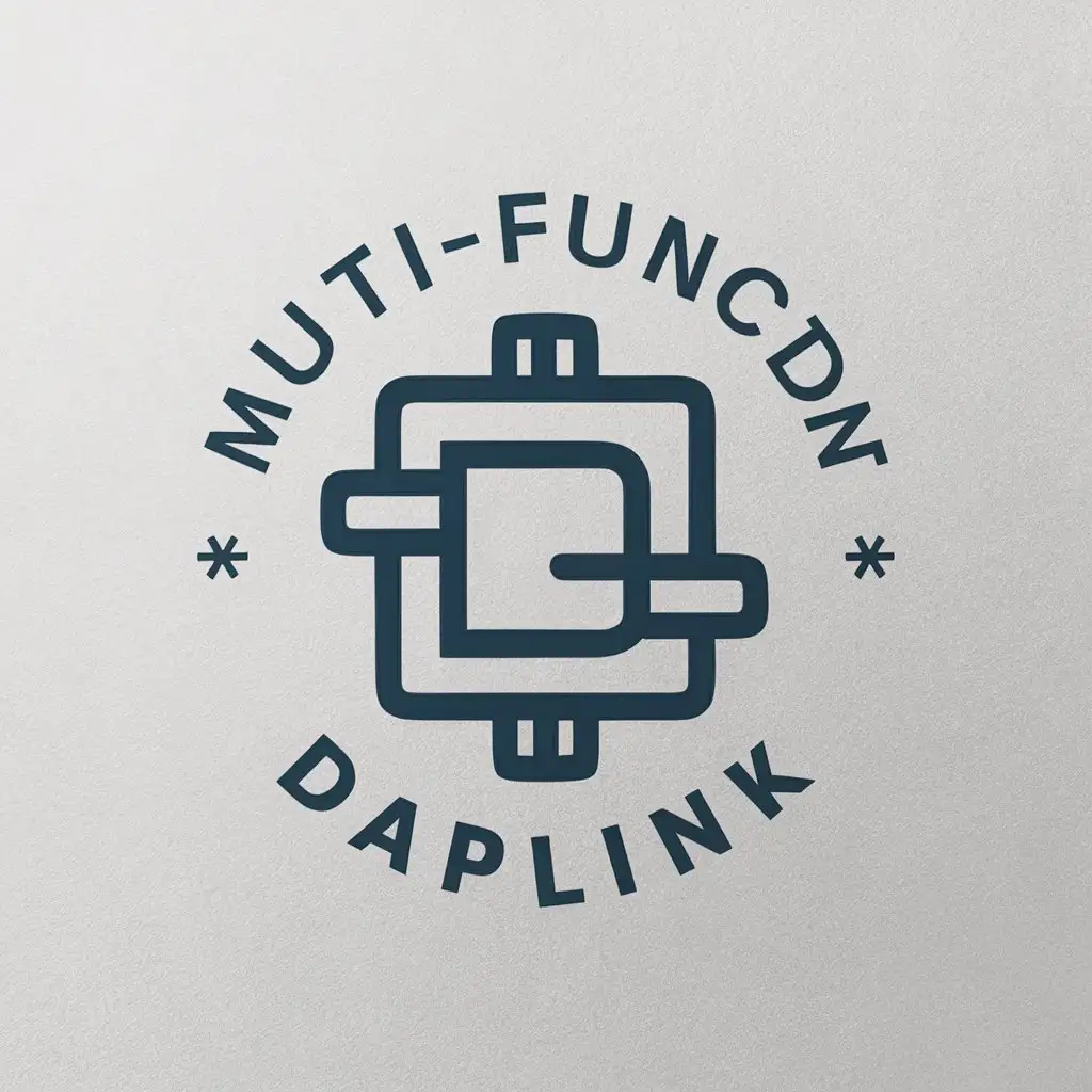 a vector logo design,with the text "multi-function DapLink", main symbol:DapLink,Moderate,be used in Technology industry,clear background