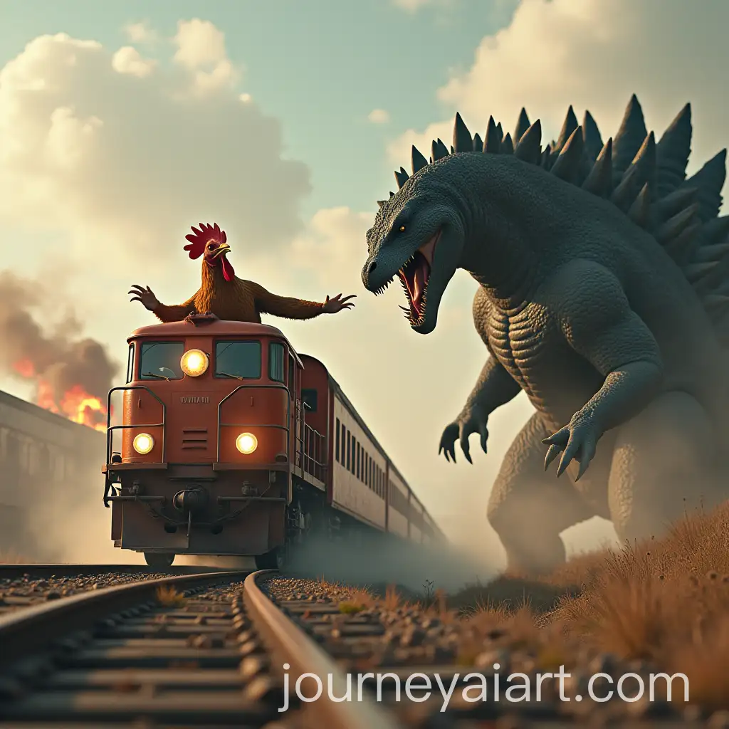 Epic-Battle-Chicken-Train-vs-Godzilla