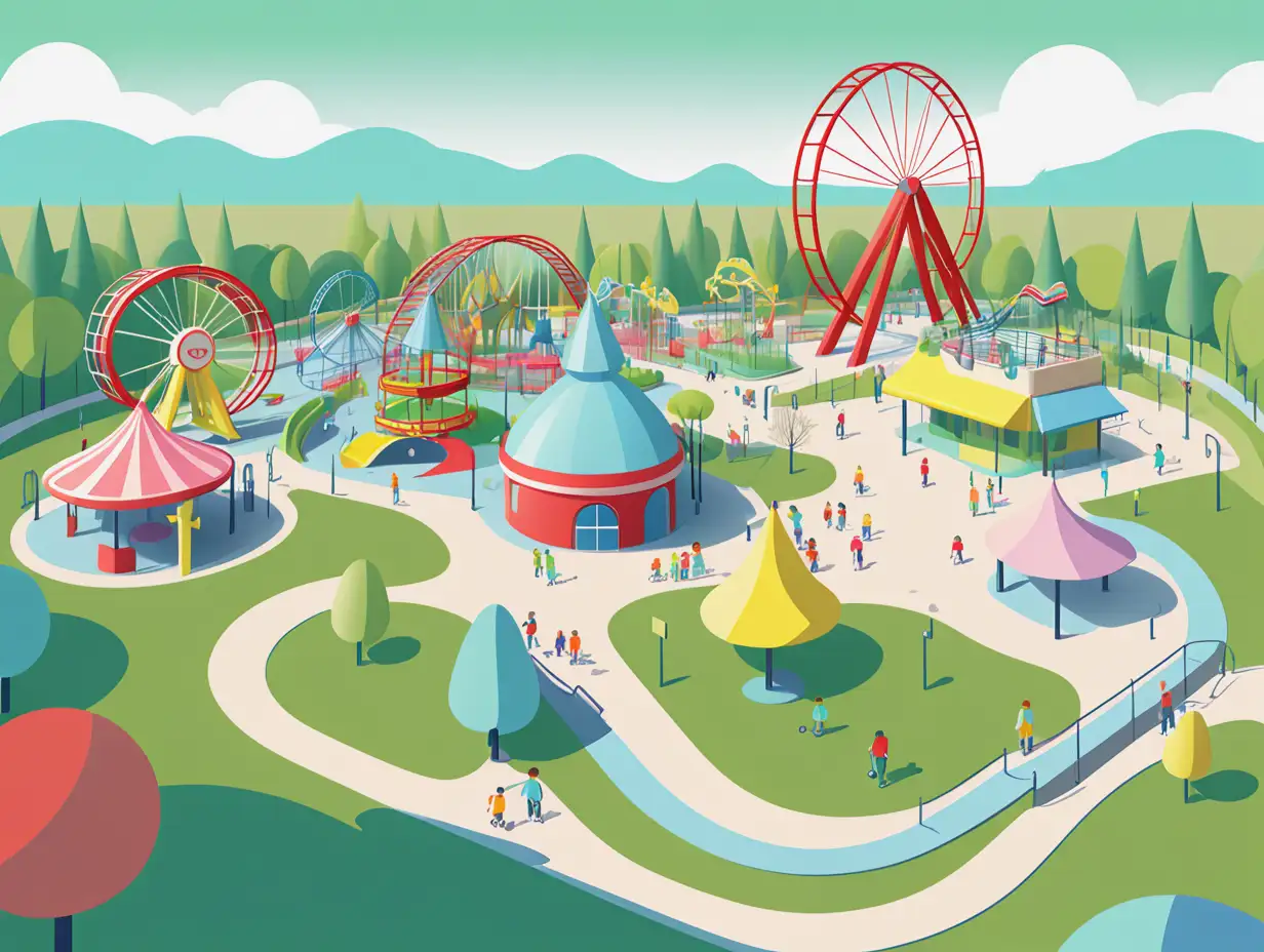 Low-Carbon-European-Theme-Park-in-Pastel-Colors-for-All-Ages