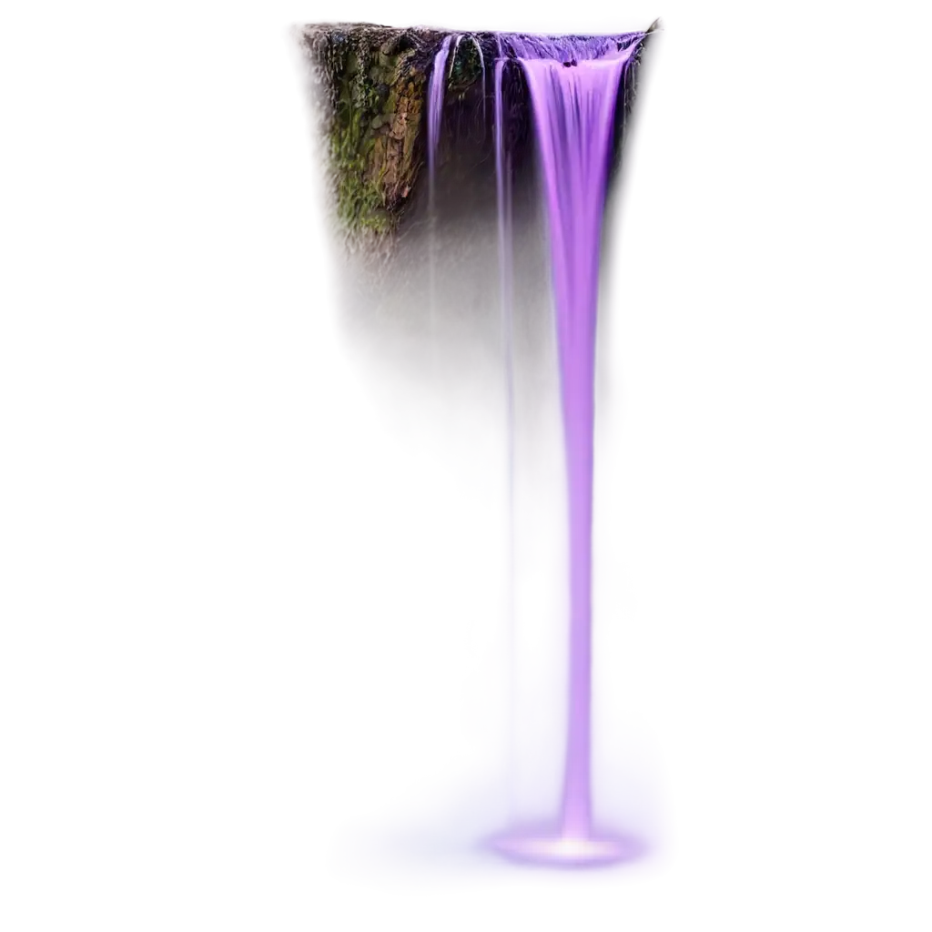 Stunning-PNG-of-a-Waterfall-with-Purple-Water-Perfect-for-Your-Creative-Projects