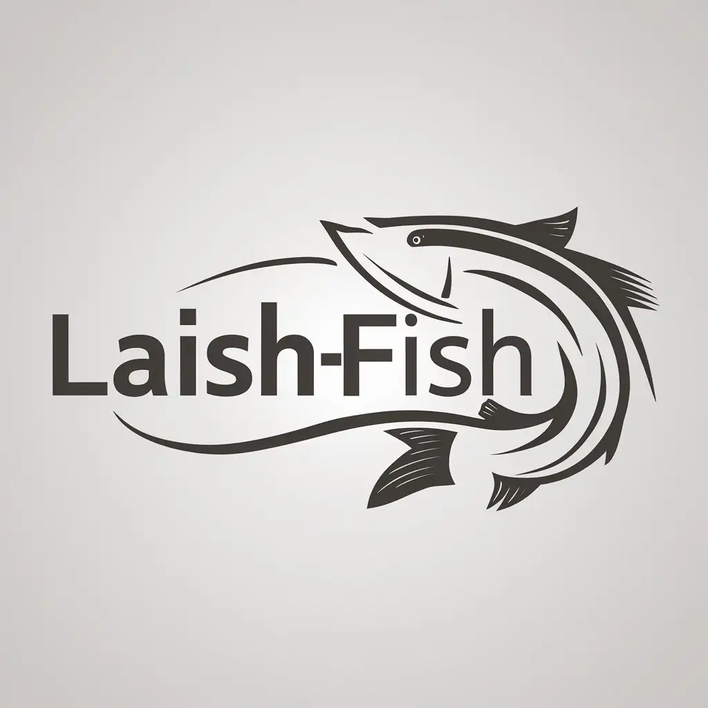 a logo design,with the text "LaishFish", main symbol:Pikeperch,complex,be used in fishing industry,clear background