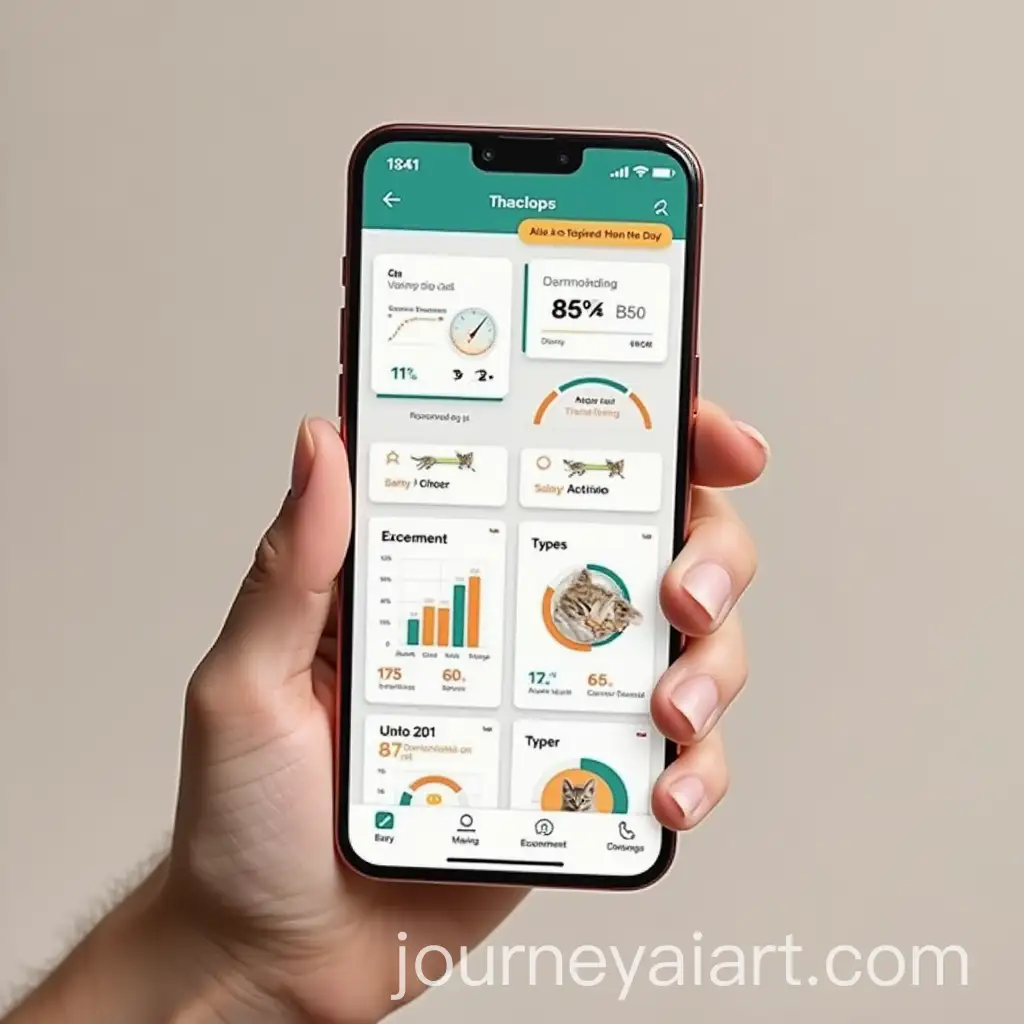 Mobile-Phone-Interface-Displaying-Cat-Health-Monitoring-Data-with-Conclusion
