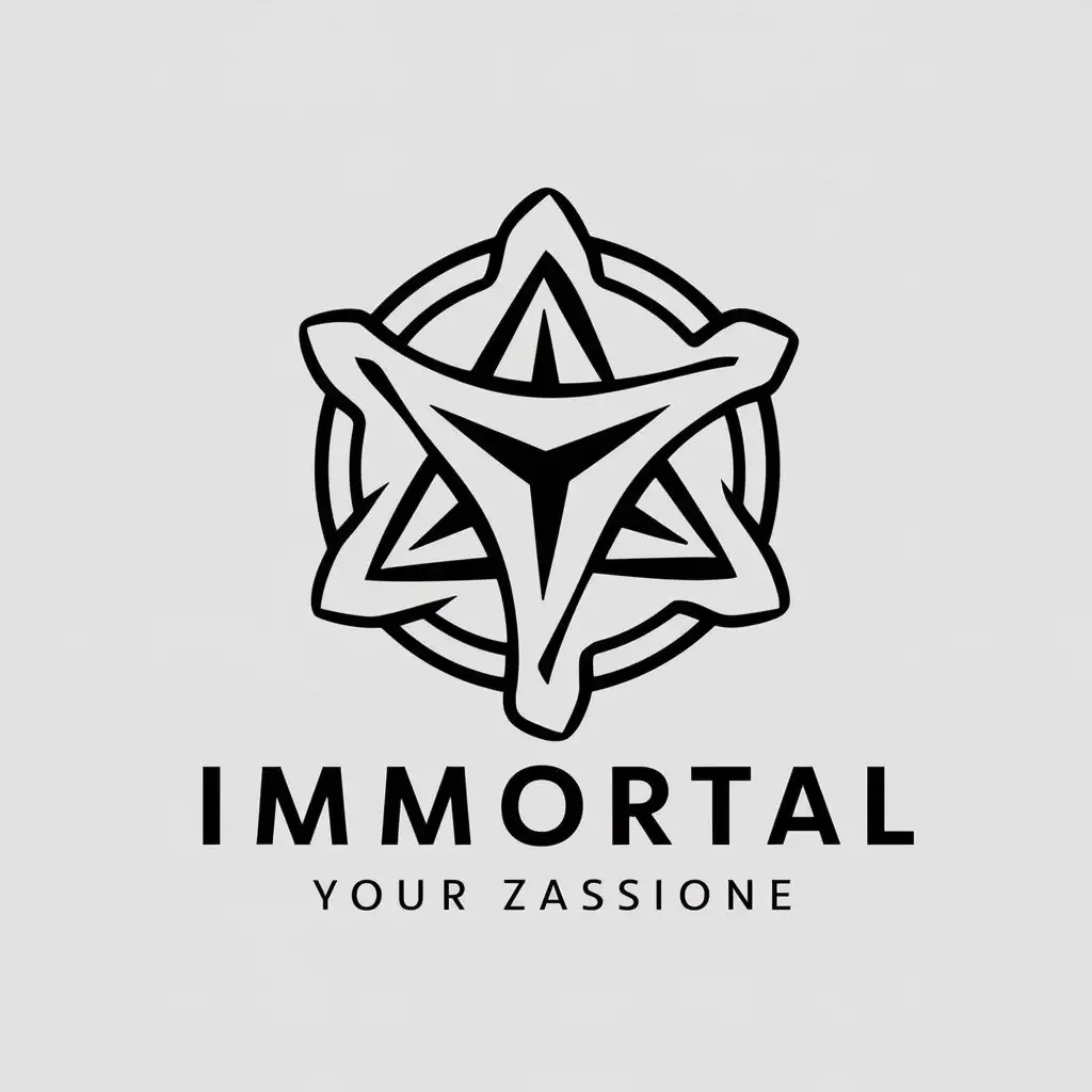 LOGO Design For Immortal Vector Logo with Trixylion Symbol for Technology Industry