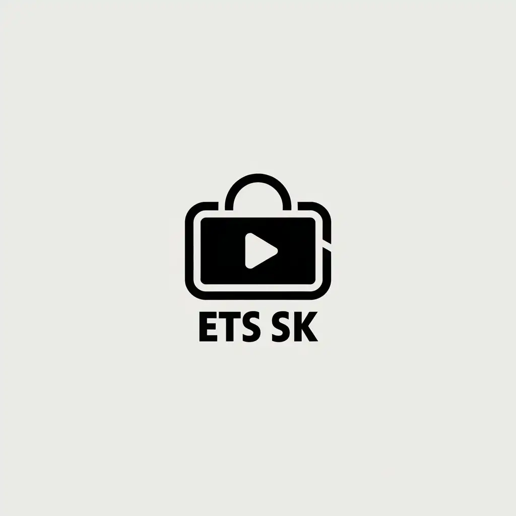 a vector logo design,with the text "Ets SK", main symbol:Services,Minimalistic,be used in Retail industry,clear background