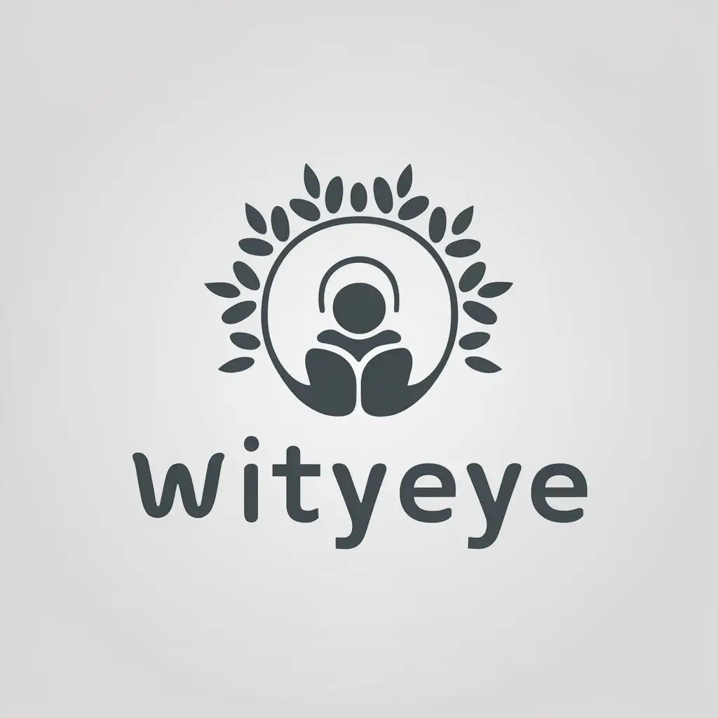 a vector logo design,with the text "WityEye", main symbol:baby and tree,Moderate,be used in mother and child industry,clear background