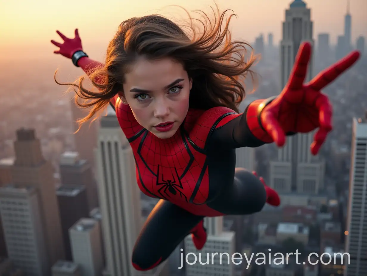 SpiderGirl-Soaring-Through-a-Dramatic-Cityscape
