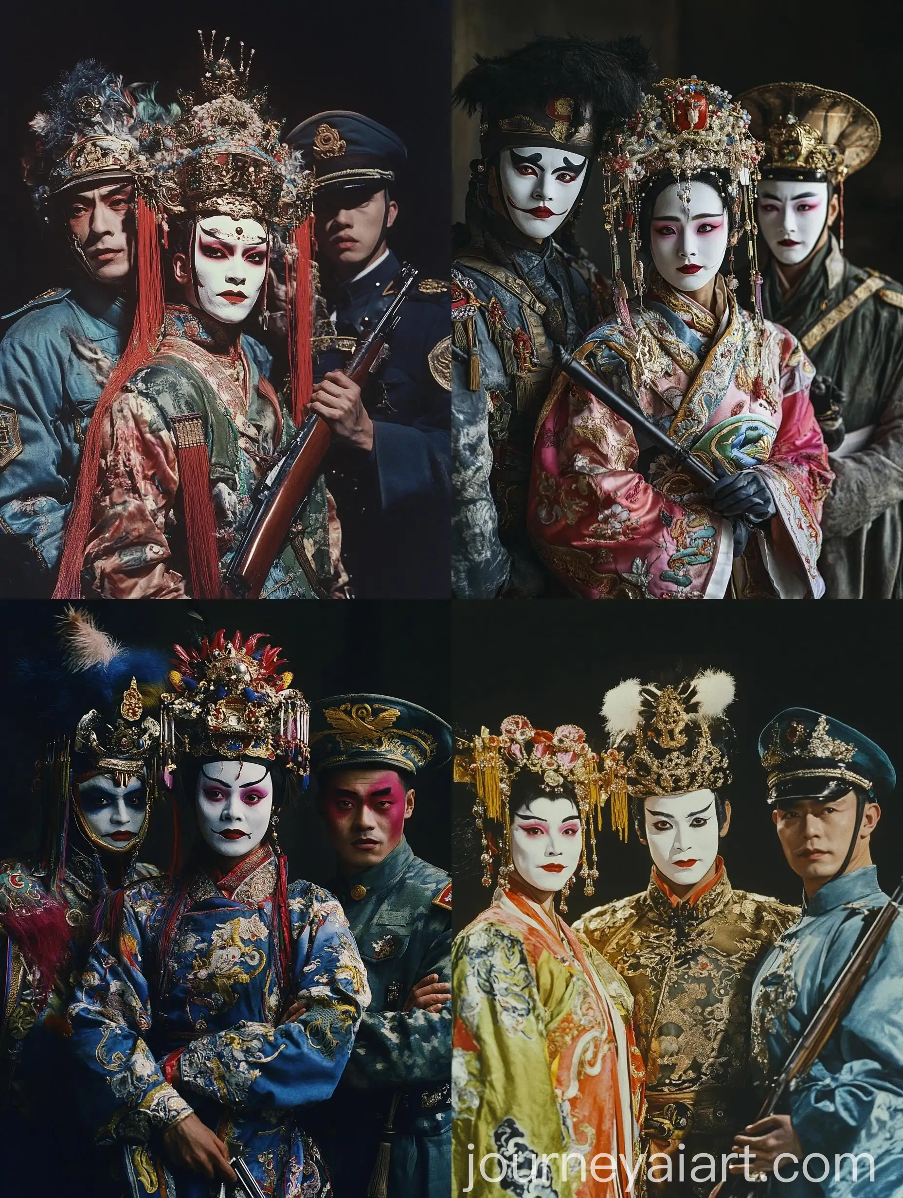 Cinematic-Still-Traditional-Chinese-Opera-Characters-in-Dramatic-Attire
