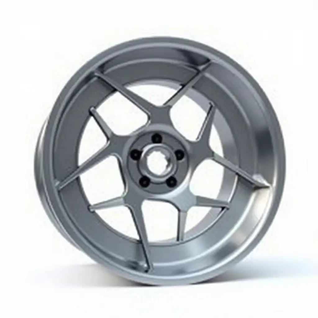 Futuristic-Car-Wheel-Design-with-Sleek-Spokes-on-White-Background