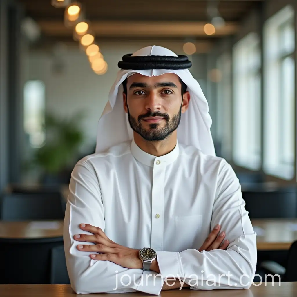 AI-Art-Prompt-ExpansionYoung-Saudi-Arabian-Man-in-Realistic-Office-Setting