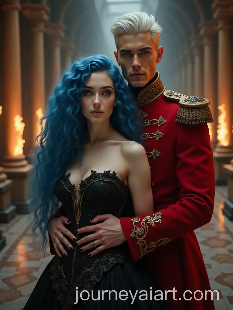 Fantasy-Couple-in-Elegant-Gothic-Setting-with-Fire-and-Magic