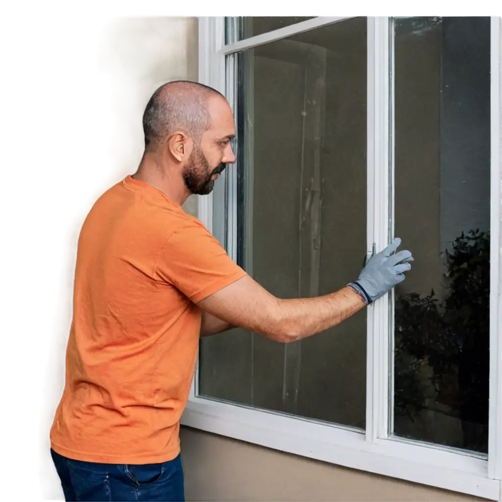 Glazier-Working-on-Window-PNG-Image-for-Construction-and-Home-Improvement-Projects