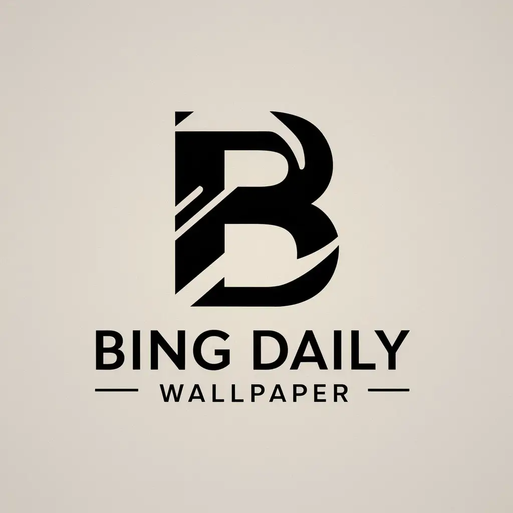 a vector logo design,with the text "Bing daily wallpaper", main symbol:Bing daily wallpaper,Minimalistic,be used in Internet industry,clear background