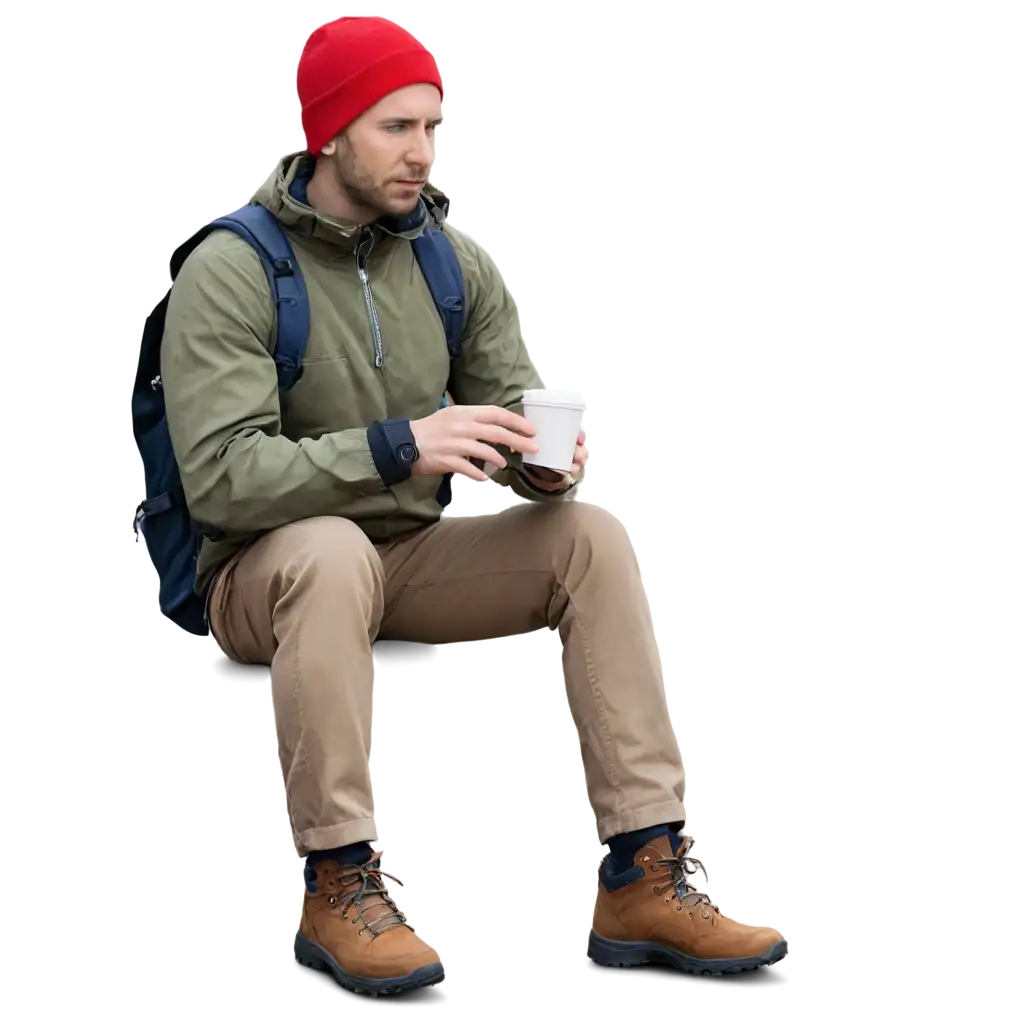 HighQuality-PNG-Image-Hiker-Enjoying-Coffee-in-CloseUp-Shot