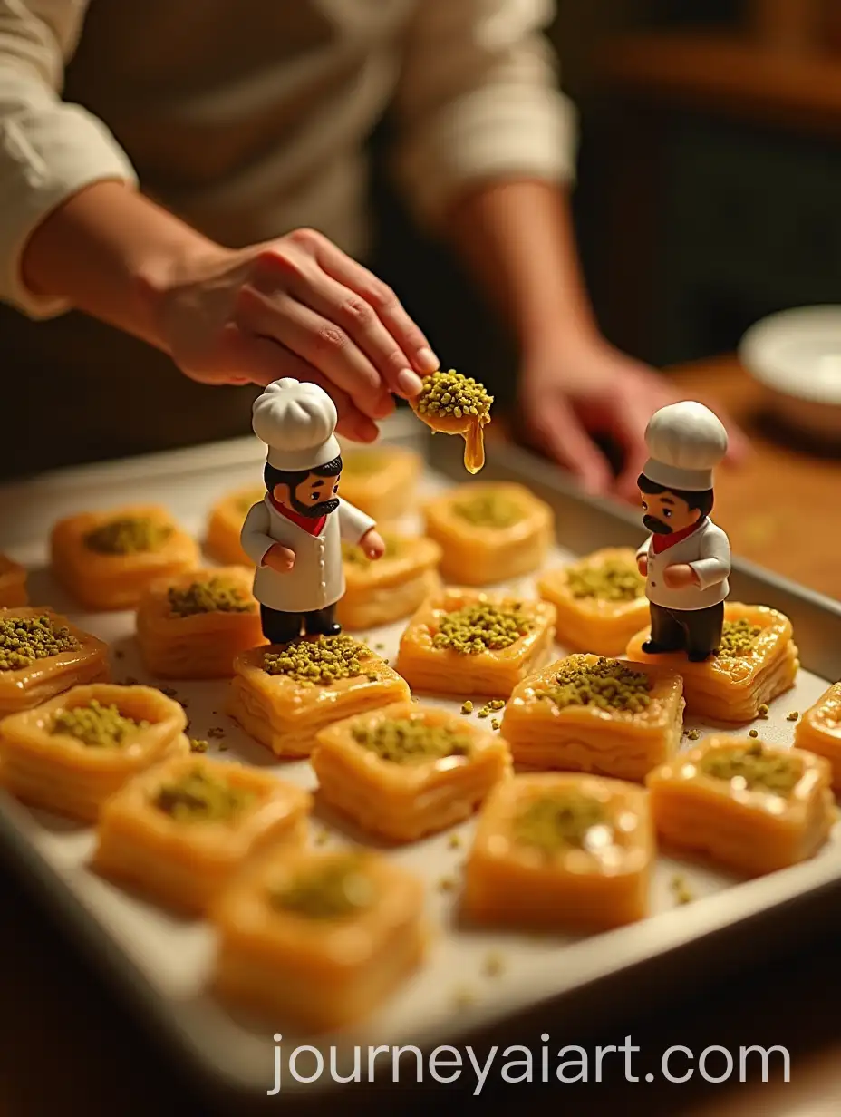 Tiny-Chefs-Preparing-Ramadan-Kunafa-with-Cream-and-Pistachios-in-a-Warm-Kitchen