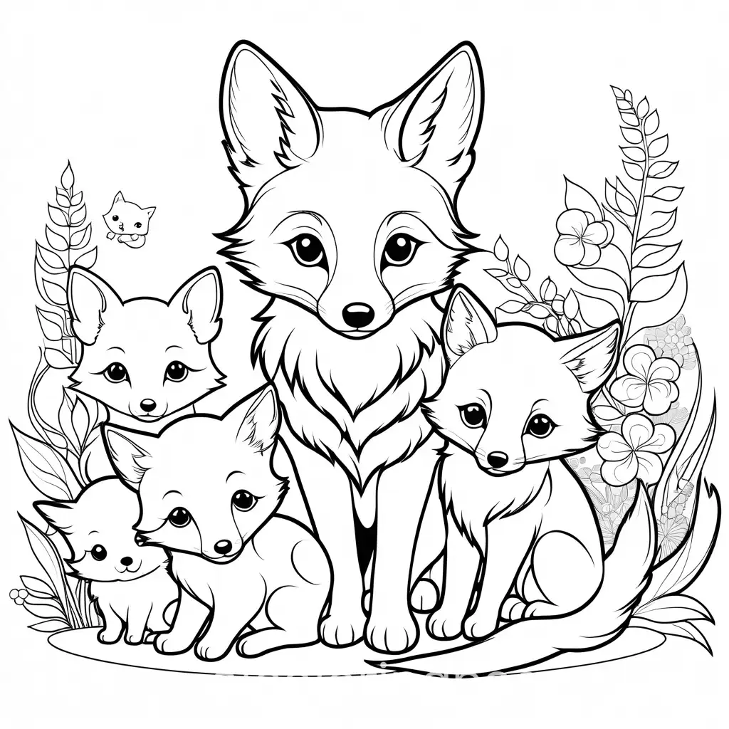 Baby-Fox-Kittens-and-Puppies-in-a-Playful-Scene-for-Kids