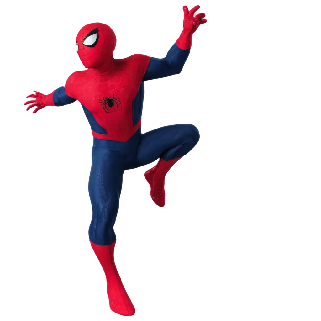 HighQuality-SpiderMan-PNG-Image-in-Dynamic-Standing-and-Rotating-Action-Form