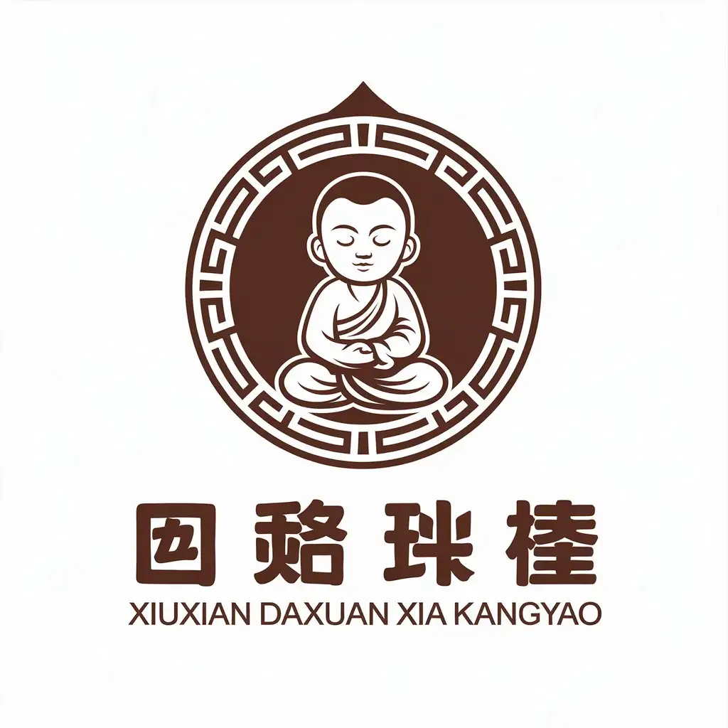 LOGO Design for Xiuxian Daxuan Xia Kangyao Little Monk Symbol for Religious Industry