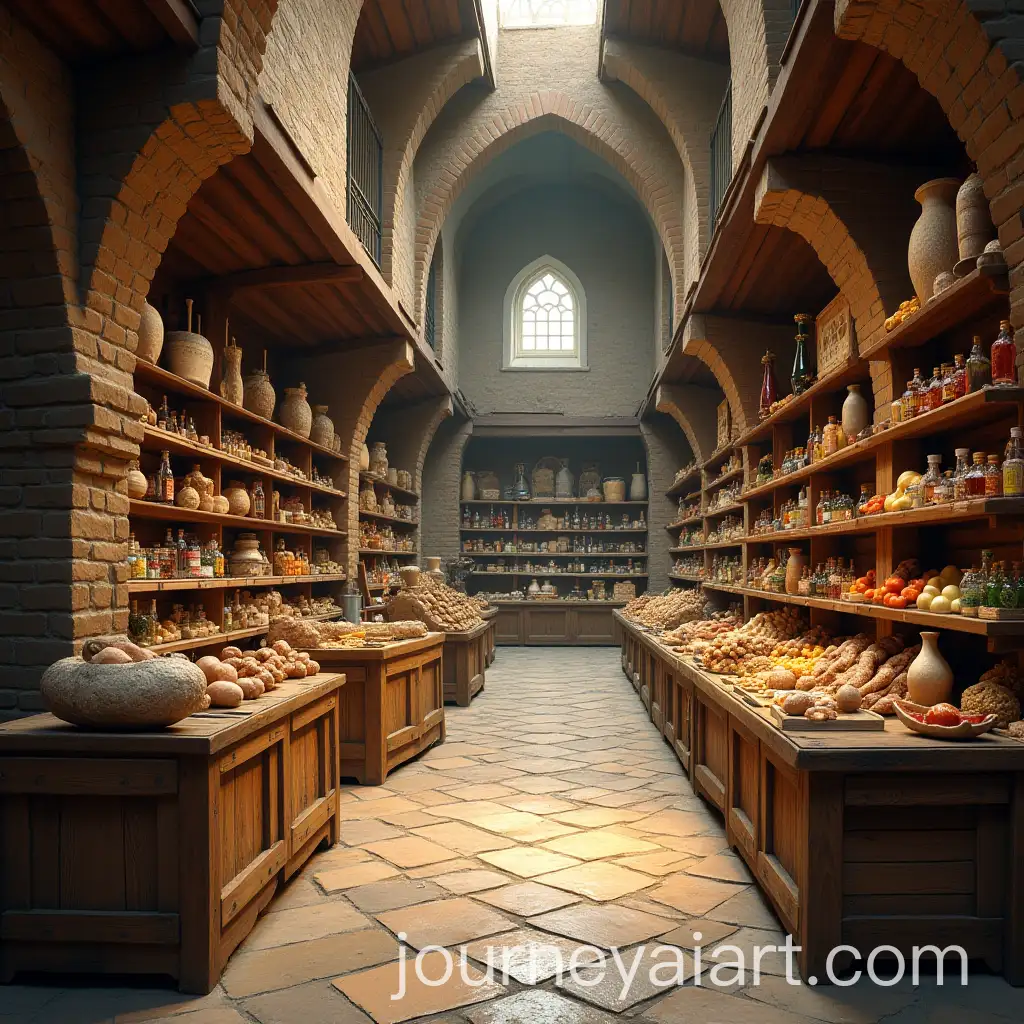 Medieval-Supermarket-in-ThreePoint-Perspective-with-Historic-Charm