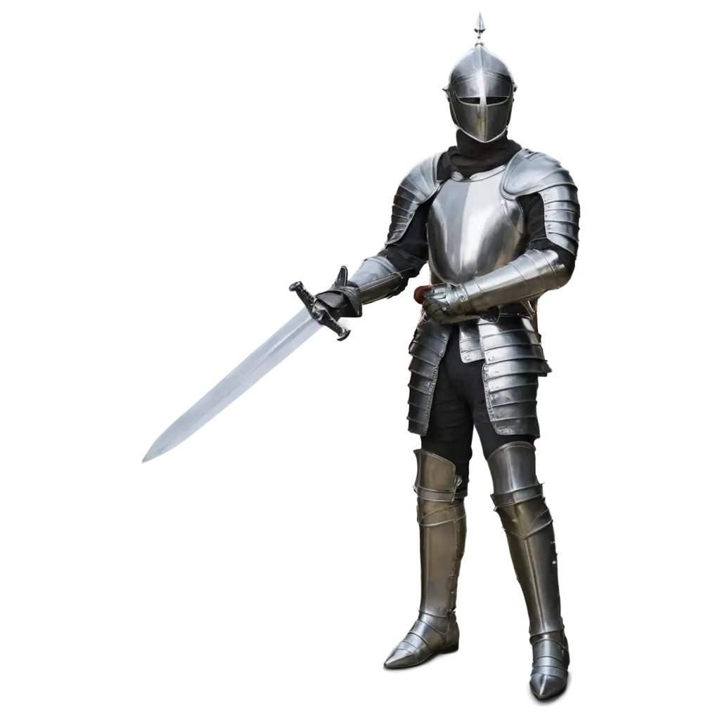 Knight-Raising-Sword-PNG-HighQuality-Image-for-Various-Creative-Uses