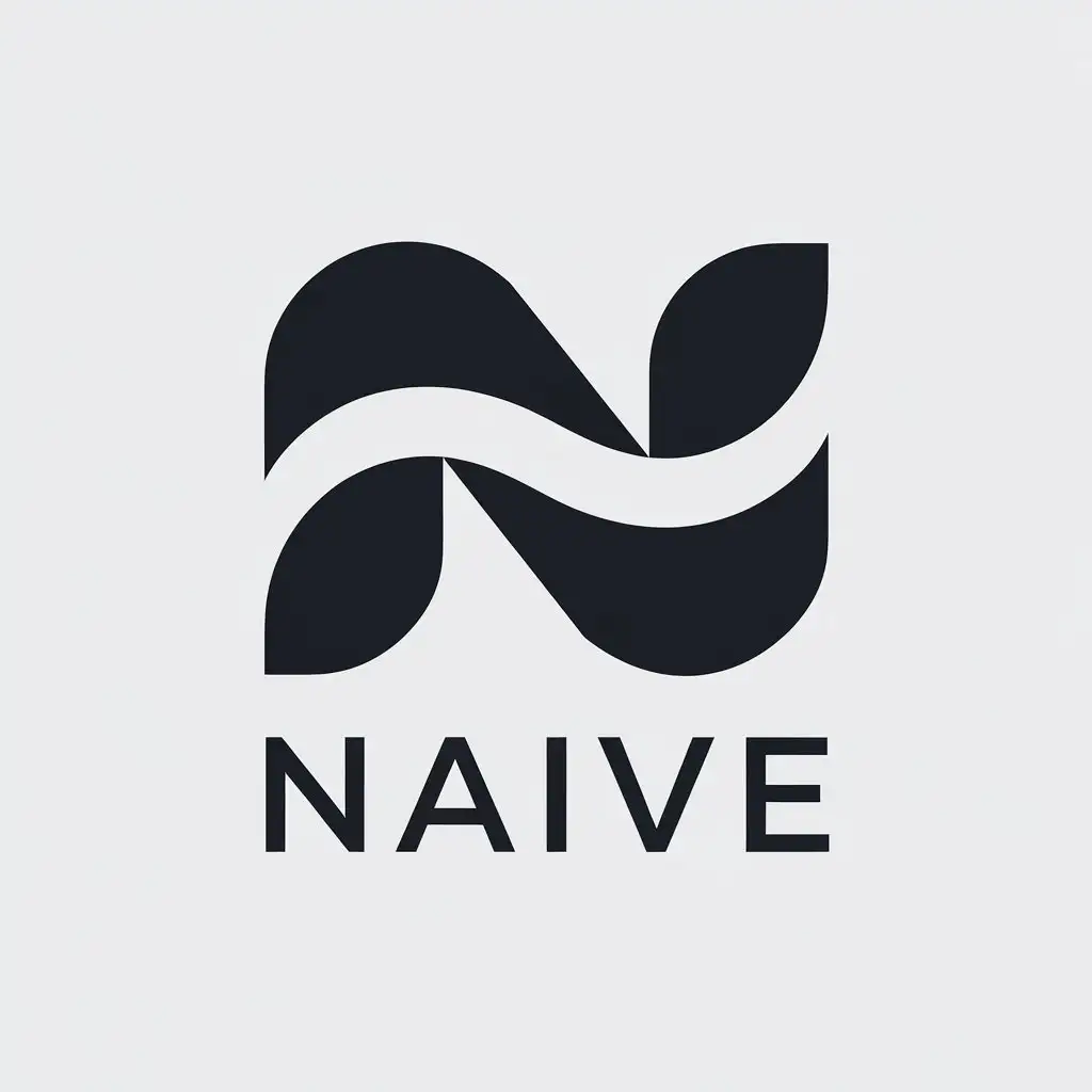 a vector logo design,with the text "Naive", main symbol:Naiwen,Minimalistic,be used in Others industry,clear background