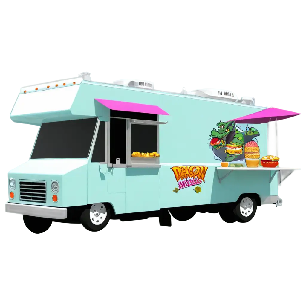 Dragon-Food-Truck-Clipart-PNG-Unique-Vector-Illustration-for-Creative-Designs