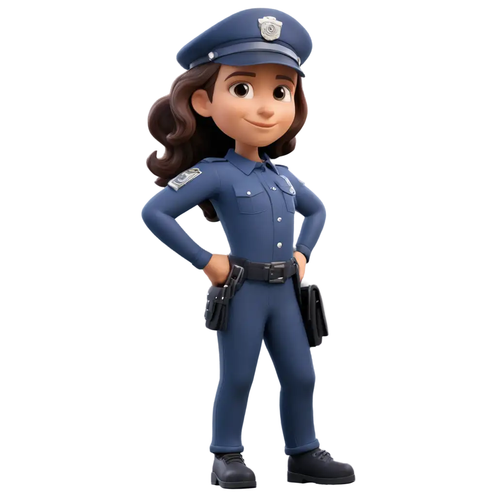 Girl-Standing-Beside-Police-Superintendent-Cartoon-Character-PNG-Image-for-Creative-Projects