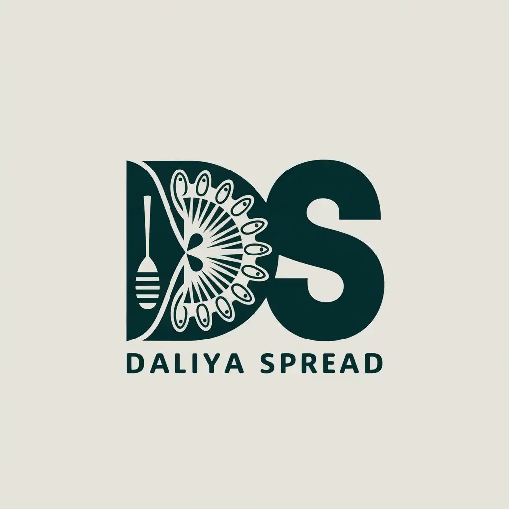 LOGO Design for Daliya Spreads Vector DS with Modern and Clean Symbolism