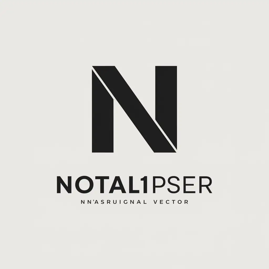 a vector logo design,with the text "NOTAL1pser", main symbol:N,Moderate,be used in Internet industry,clear background