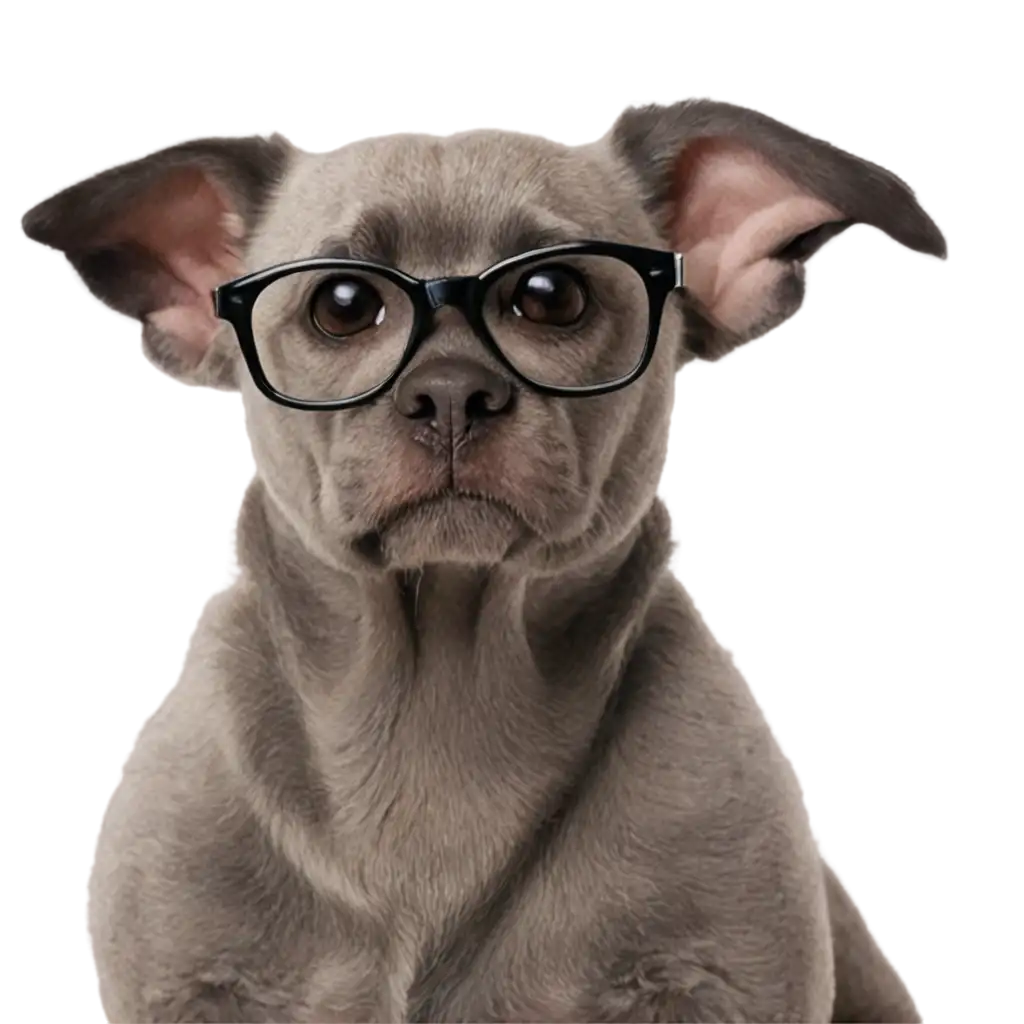 Adorable-Dog-with-Specs-PNG-Enhance-Your-Design-with-this-Whimsical-Image