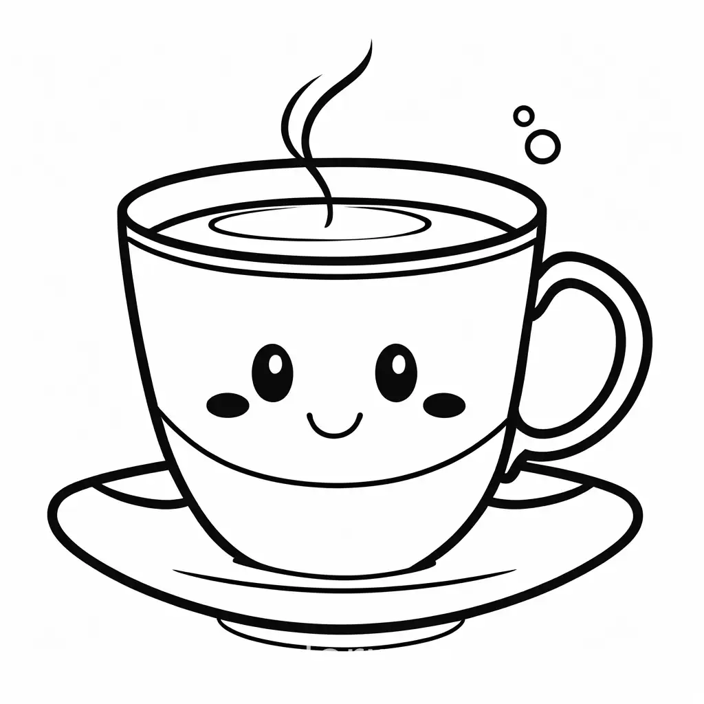 Cute-Kawaii-Tea-Cup-Coloring-Page-with-Happy-Face-and-Steaming-Tea