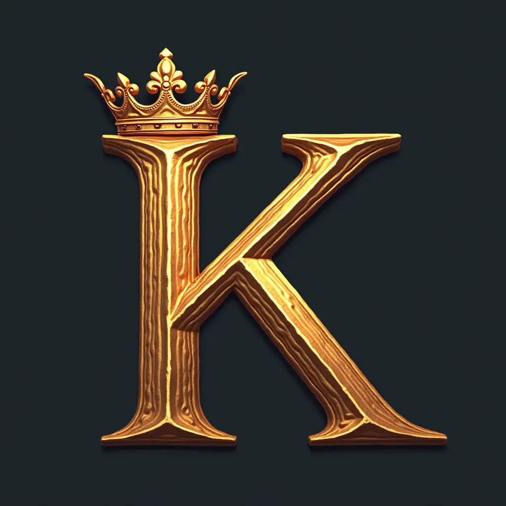 letter K with the crown on it