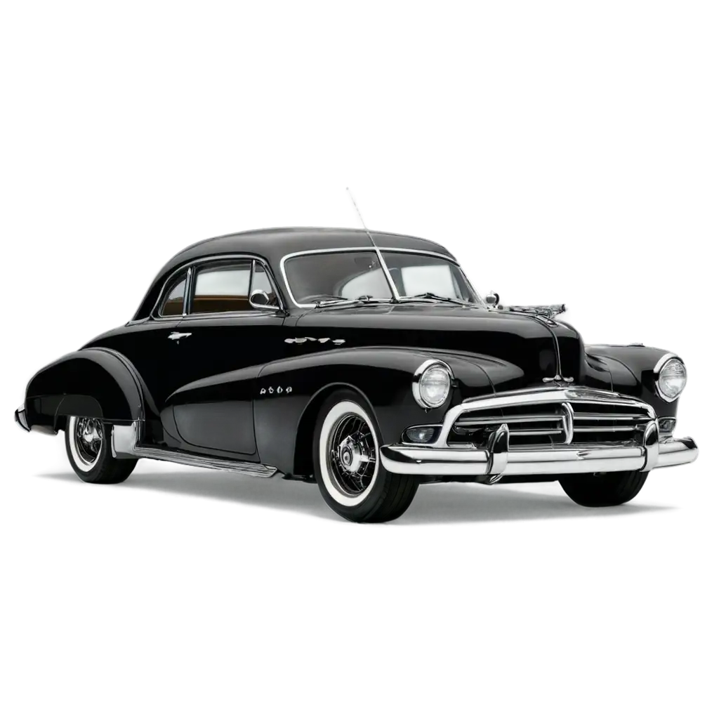 balck classic car sidded right