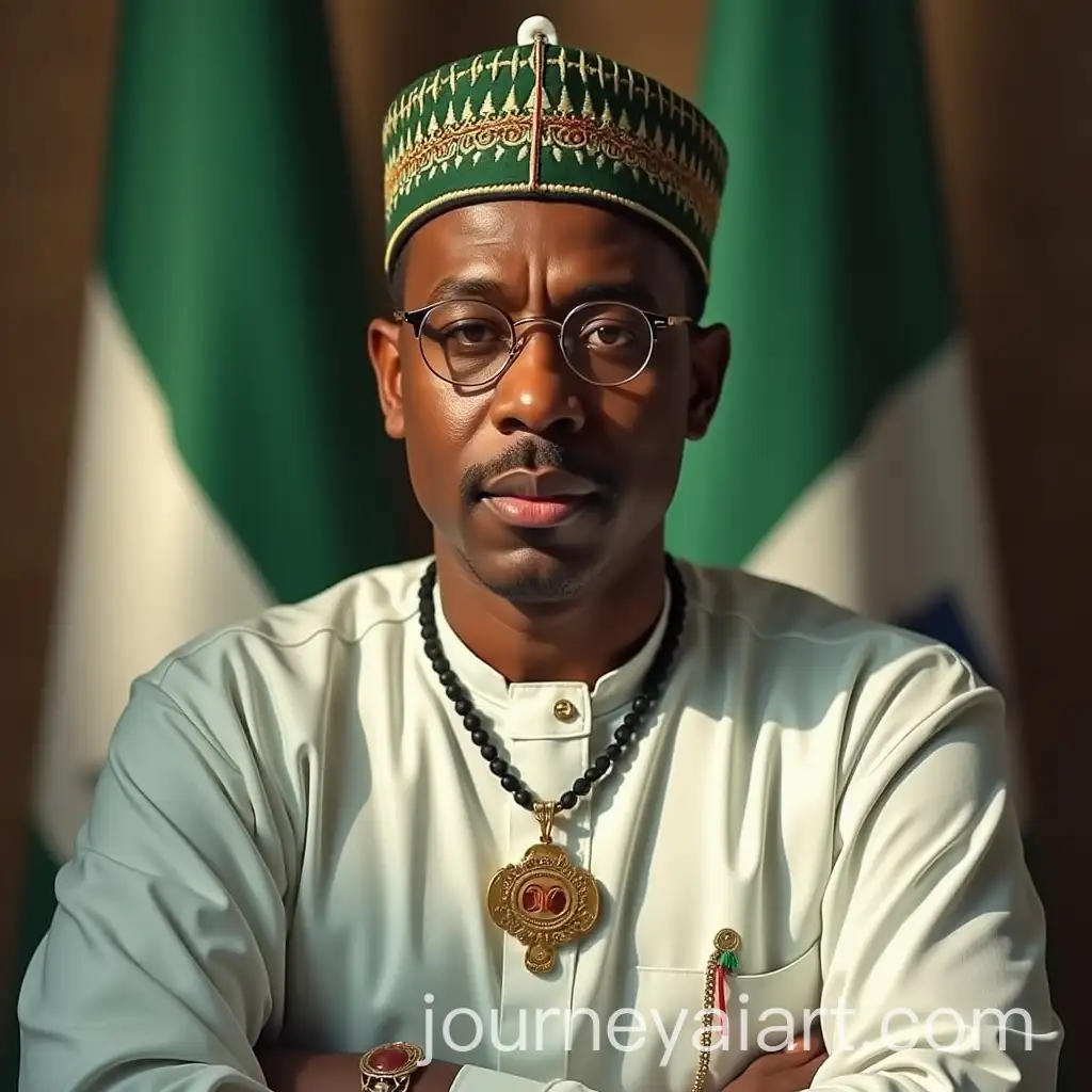 Portrait-of-the-President-of-Nigeria-in-a-Formal-Setting