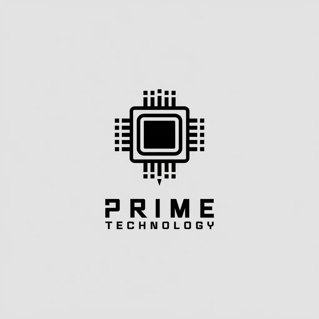 LOGO Design For Prime Technology Minimalistic Vector Logo for IT Industry