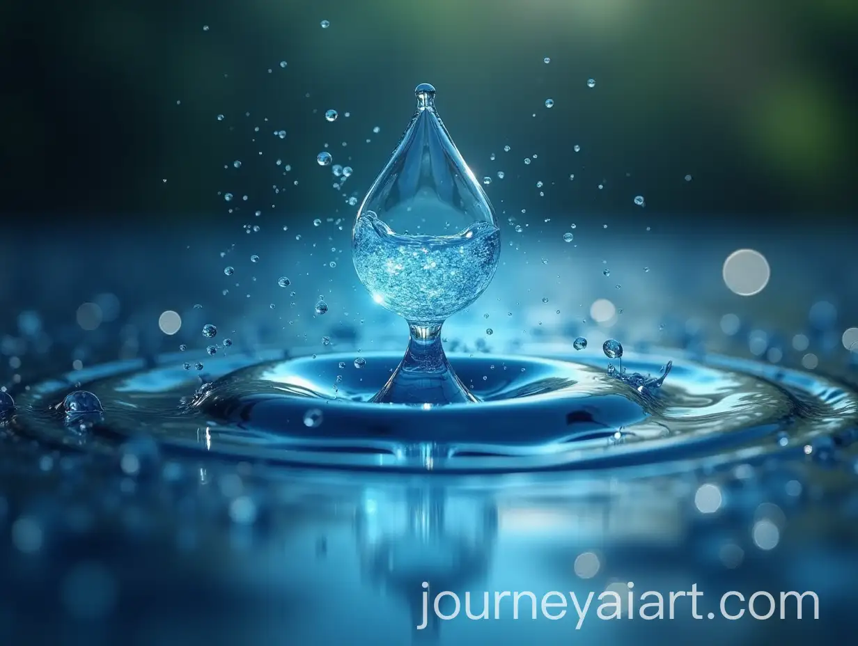 Interactive-Water-Droplet-on-a-Reflective-Surface