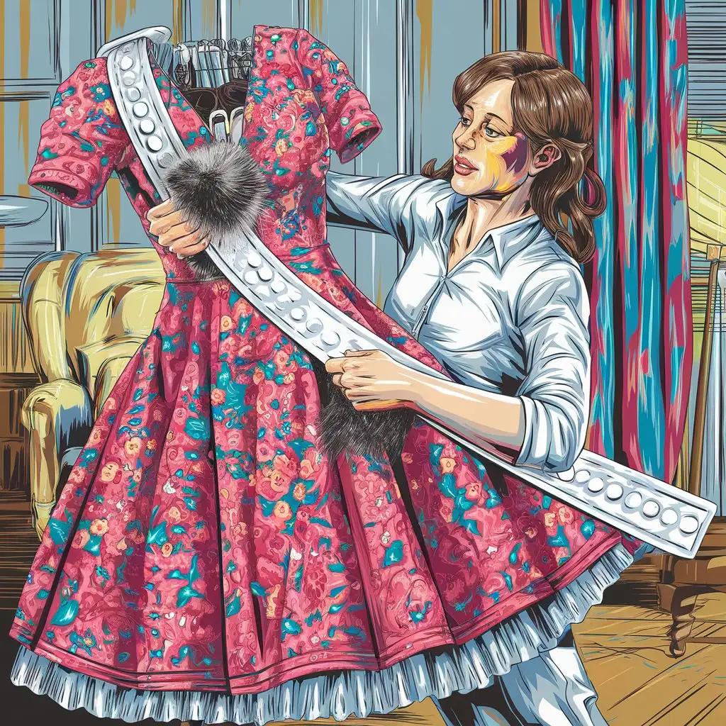 Cat-Fur-on-Dress-Detailed-Illustration-ofAI-Art-Prompt-Expansion-Velcro-Cleaning-Attempt