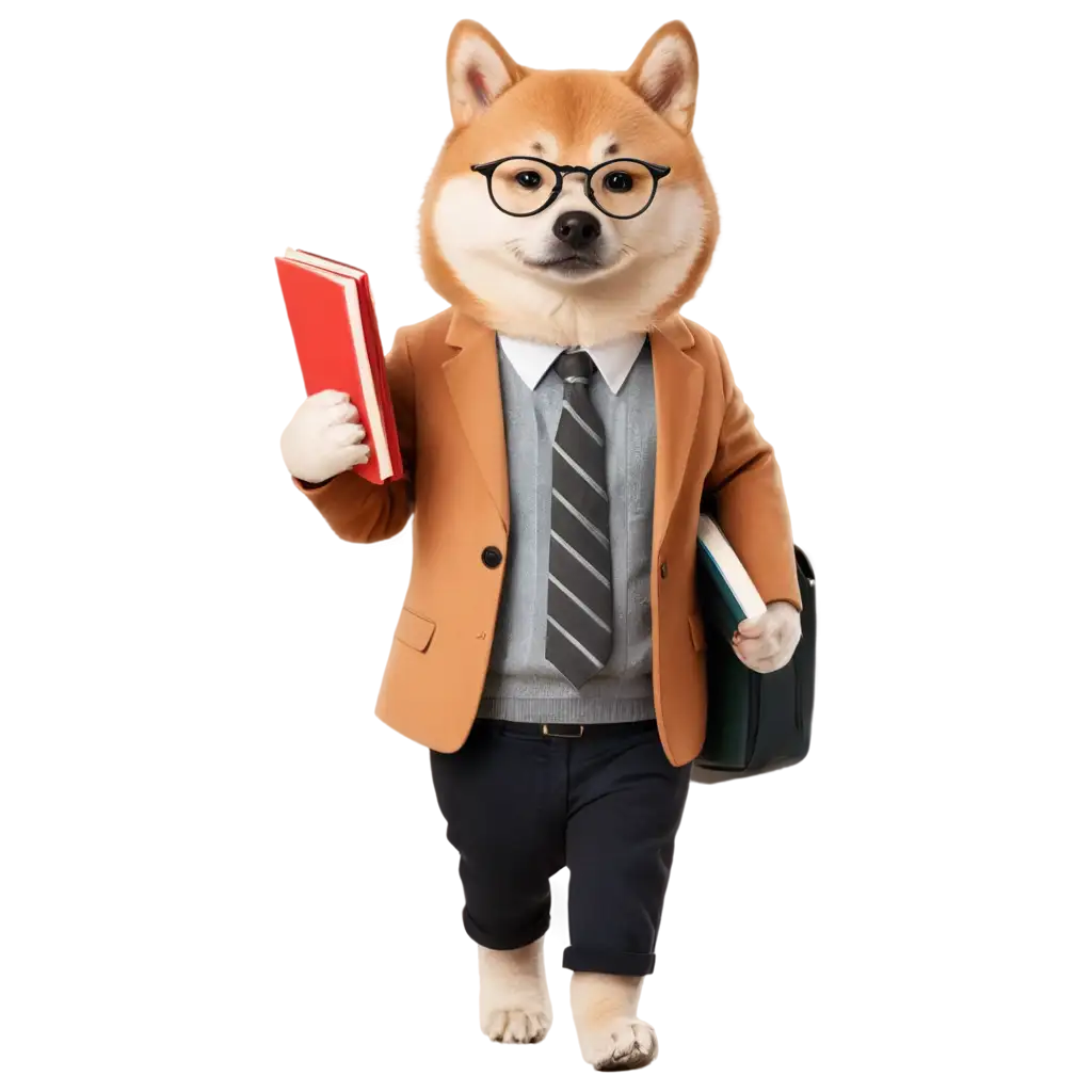 Scholarly-Shiba-Inu-PNG-with-Glasses-and-Books-Perfect-for-Academic-and-Cute-Animal-Designs