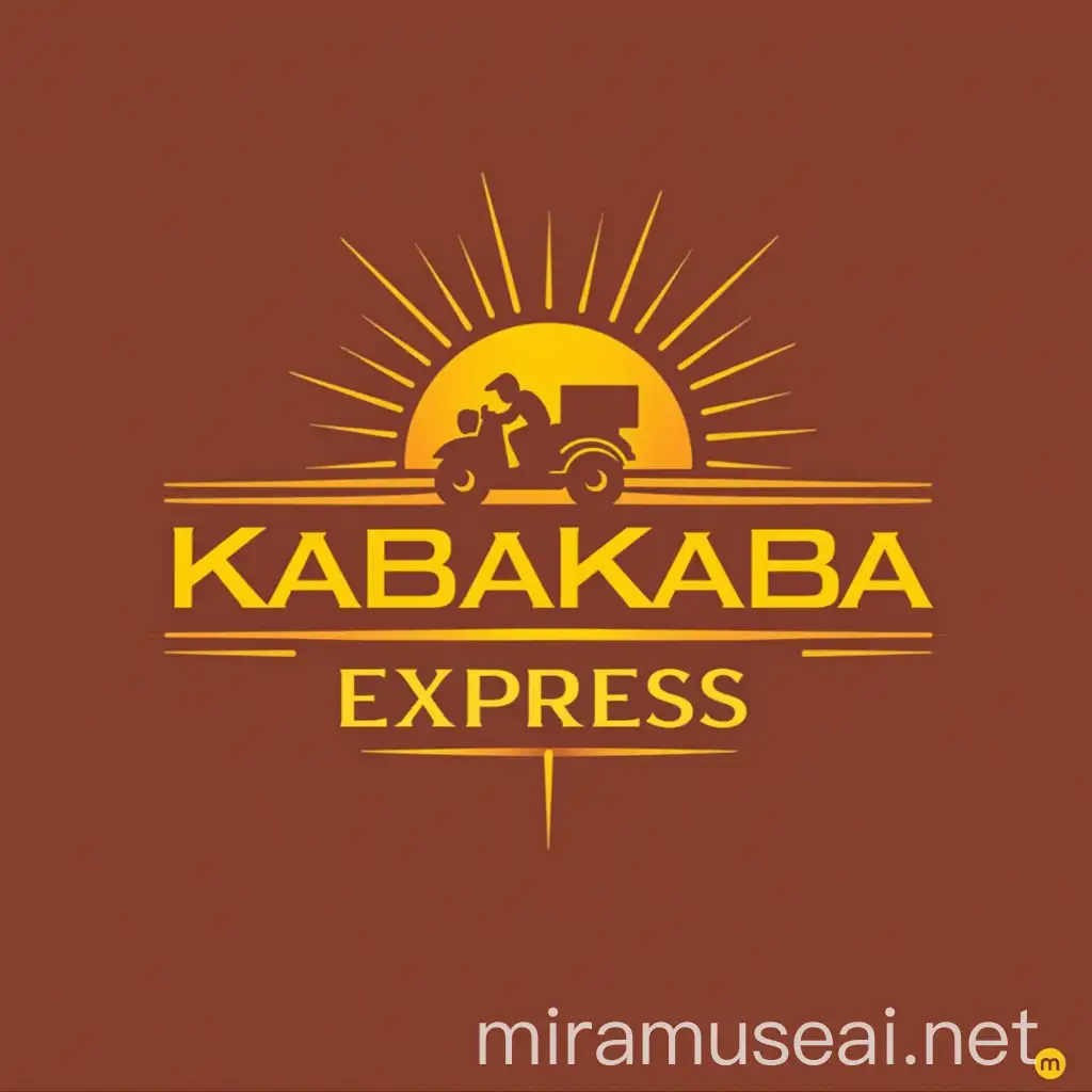 Express Delivery Logo Design Kabakaba Express with We Deliver Slogan