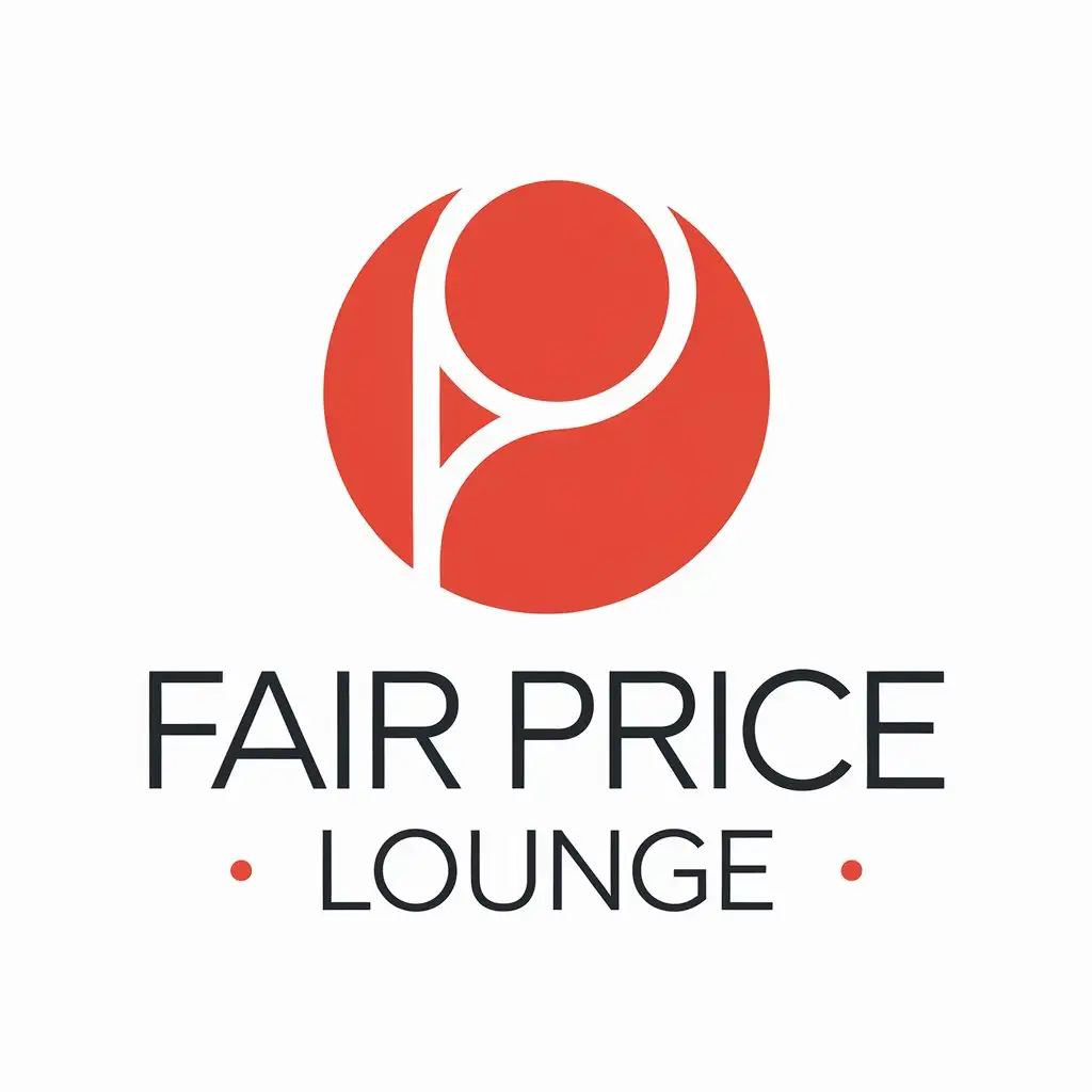 a vector logo design,with the text "Fair Price Lounge", main symbol:Redcircle,Moderate,be used in Home Family industry,clear background