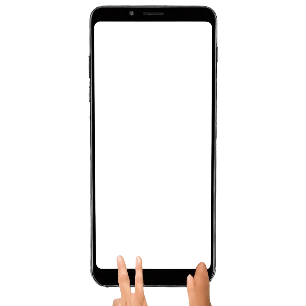 Create Mobile frame PNG without hands just mobile frame