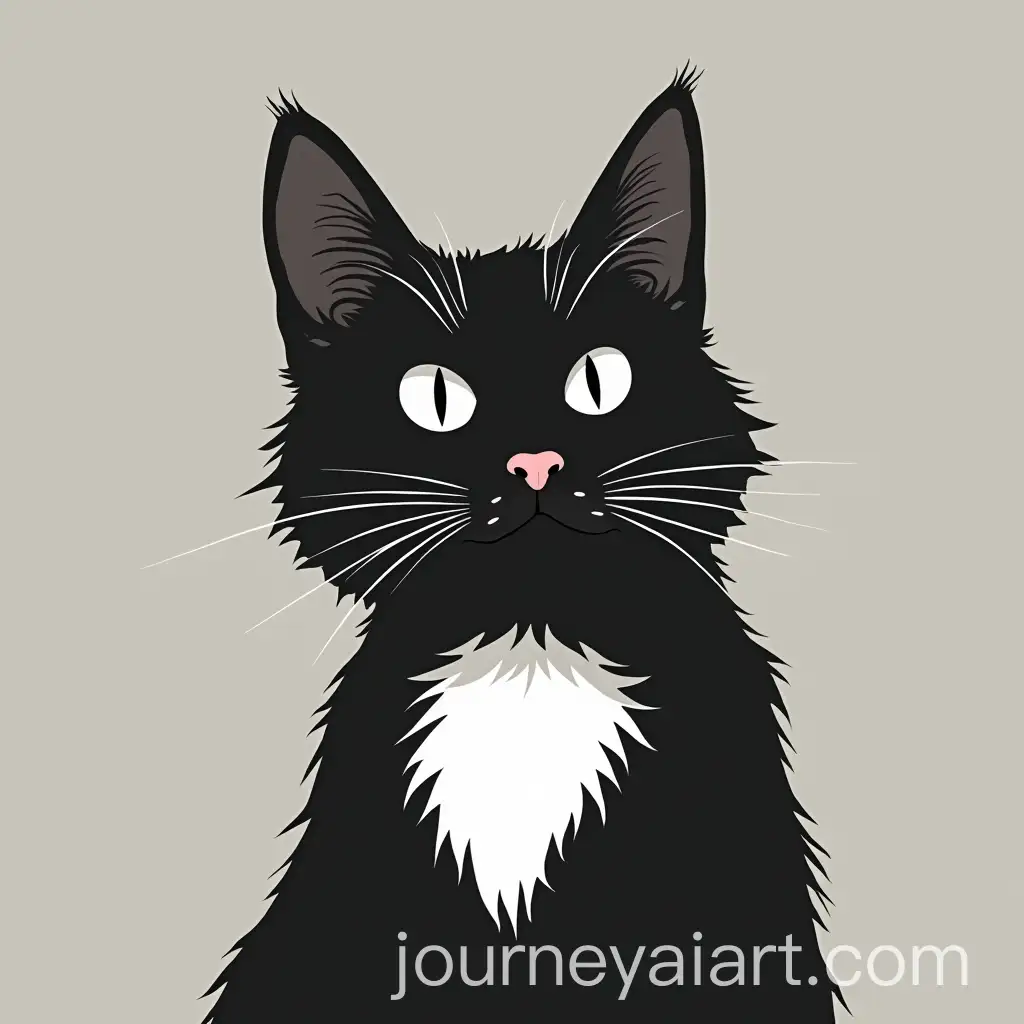Minimalist-Black-and-White-Cat-Artwork