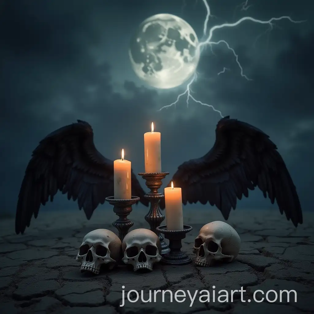 Mysterious-Night-Scene-with-Candles-Skulls-and-Thunderstorm