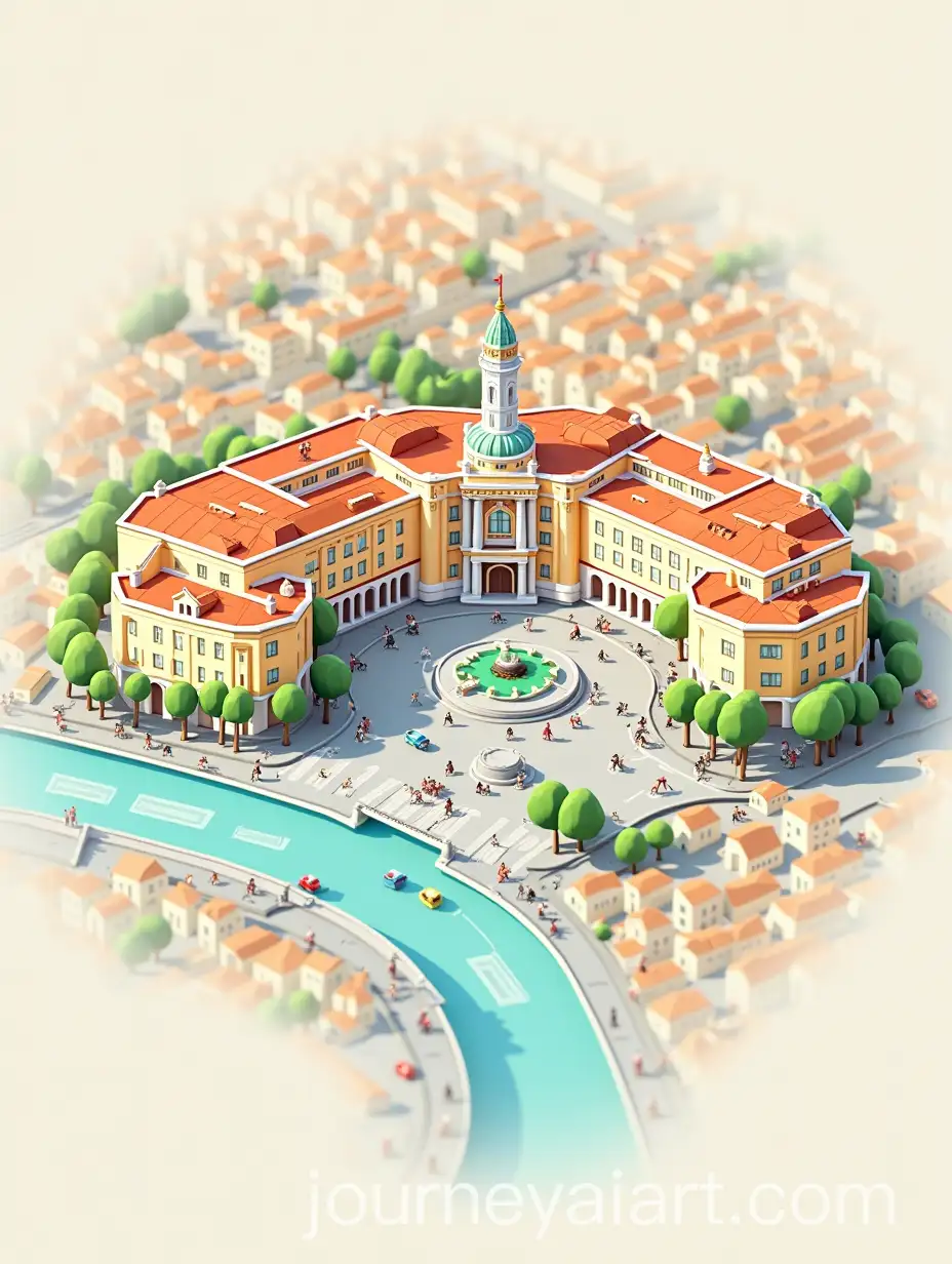 3D-Illustrated-Tourist-Map-of-Madrid-Cibeles-Puerta-de-Alcal-Calle-Conde-de-Aranda