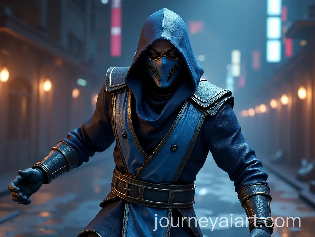 Dynamic-Action-Scene-of-Mortal-Kombat-Character-SubZero-in-Art-Deco-Style