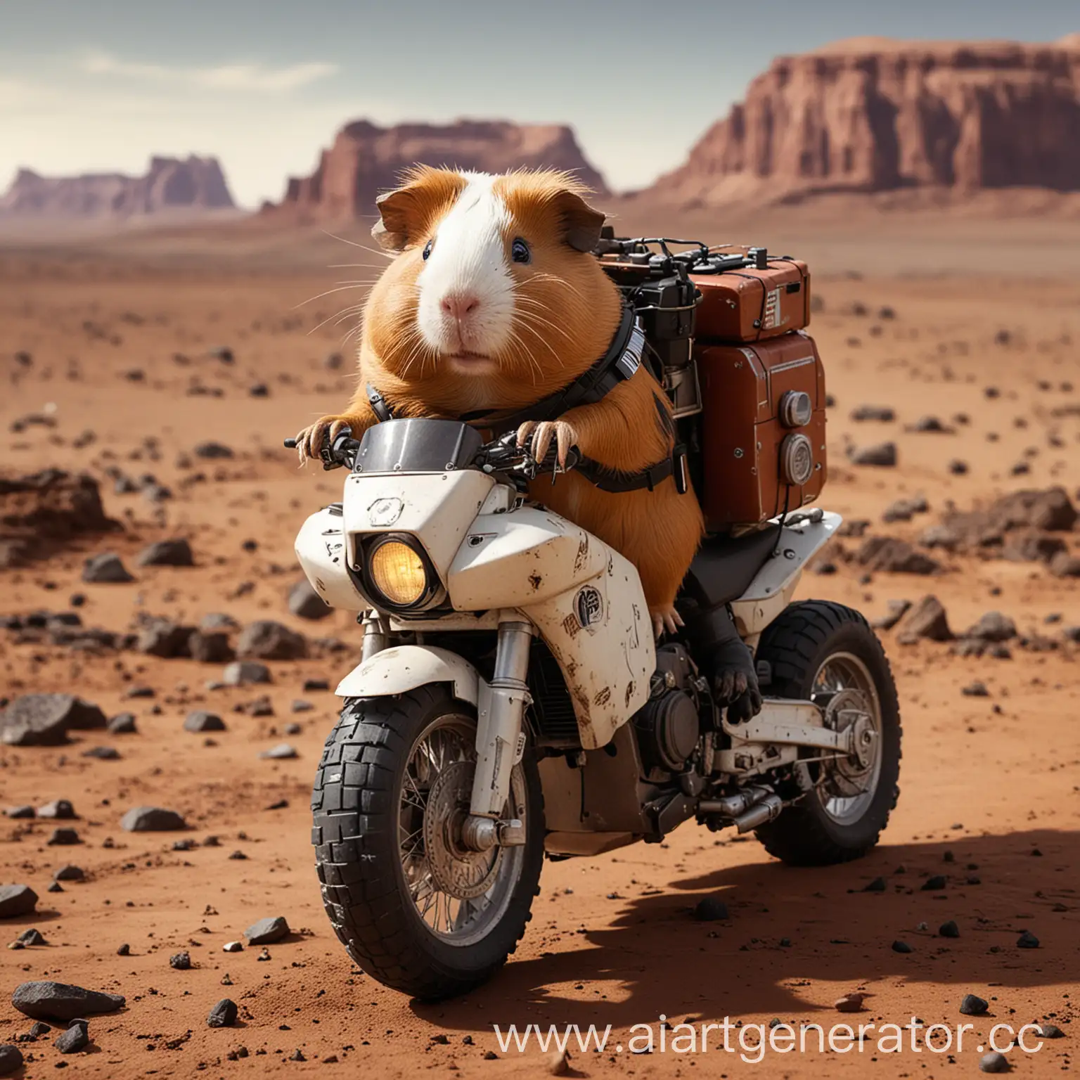 Guinea-Pig-Ranger-Riding-Mars-Motorcycle