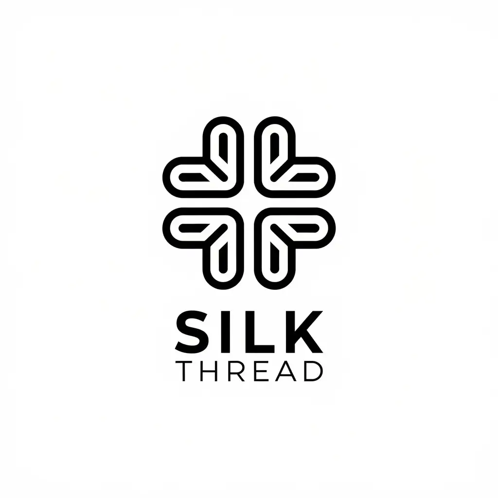 LOGO Design for Silk Thread Vector Style with Network and Finance Theme