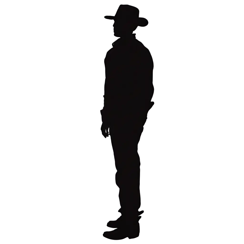 Cowboy-Silhouette-PNG-Image-HighQuality-Transparent-Design-for-Versatile-Use