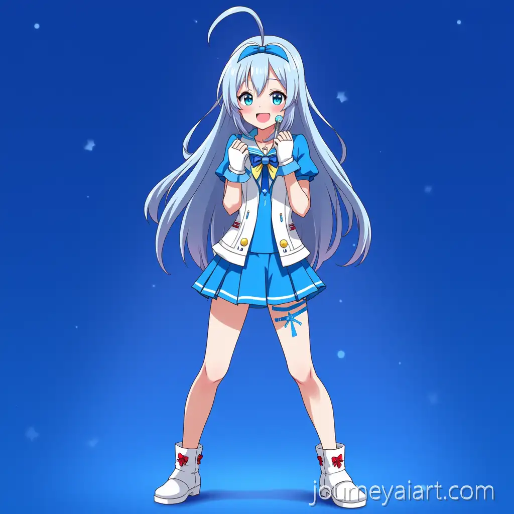 Anime-VTuber-in-Bright-Blue-andAnime-VTuber-in-Costume-White-Costume-on-Dark-Blue-Background