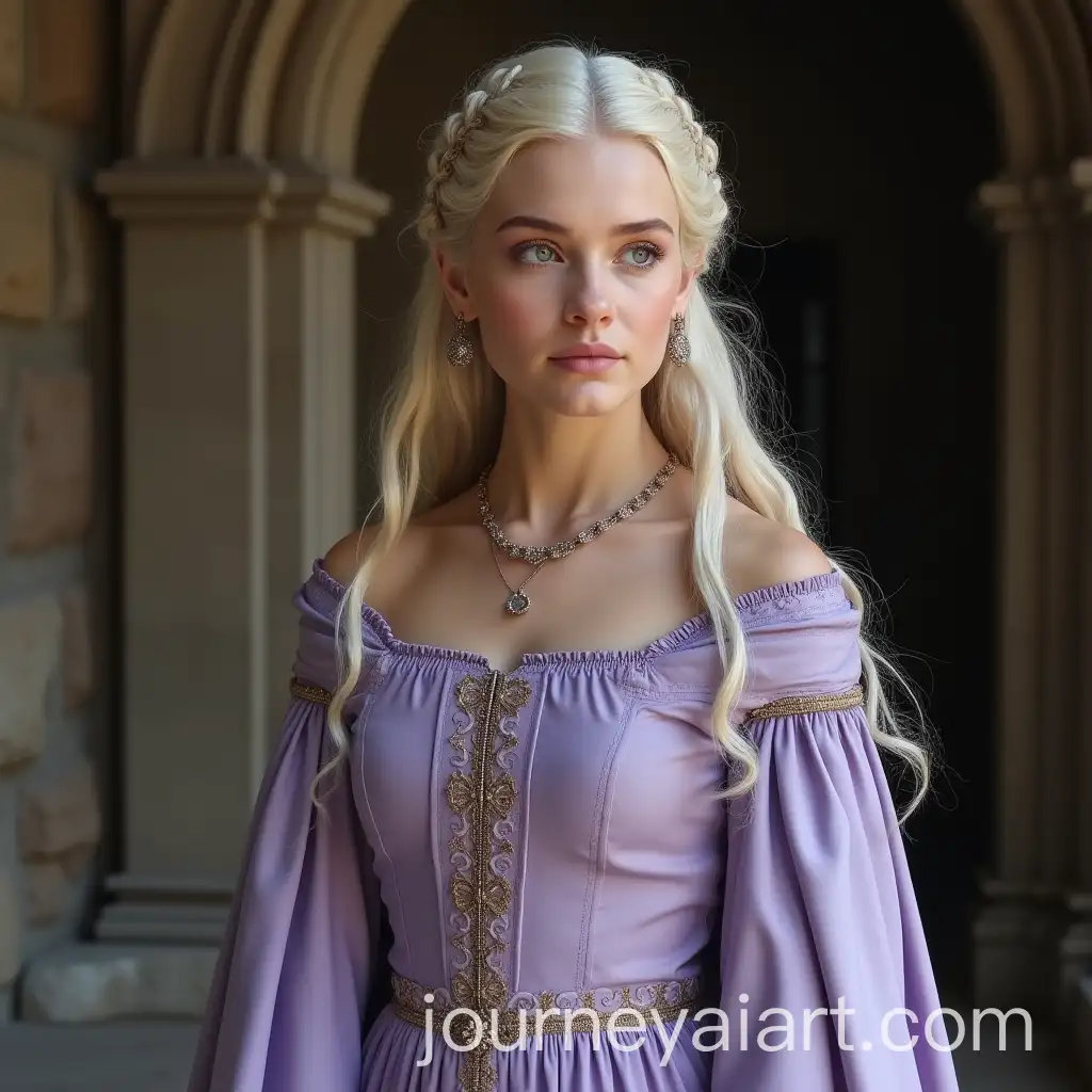 Rhaenyra-Targaryen-in-a-Pale-Purple-Medieval-Dress
