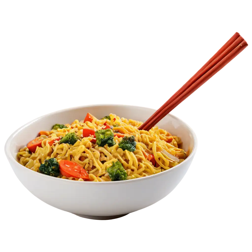 Masala-Maggi-Top-View-with-Vegetables-in-White-Bowl-PNG-Image